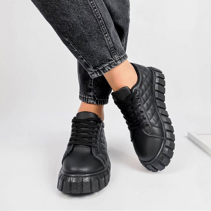 Casual Lace up Platform Sneakers Lightweight Walking Shoes