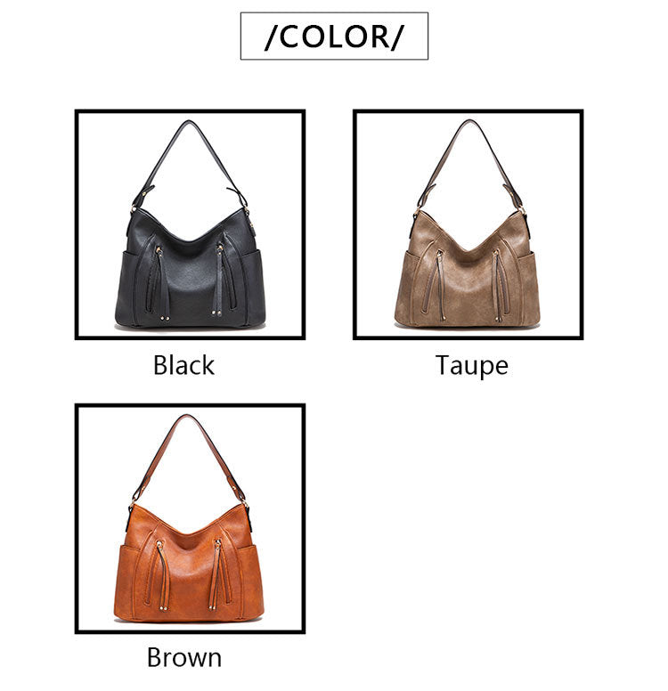 Vintage Large Capacity Shoulder Tote Bag Versatile Satchel Bag For Work