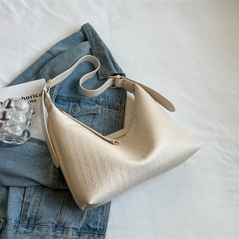 Minimalist Large Capacity Hobo Bag Simple Crossbody Bag All-Match Shoulder Bag