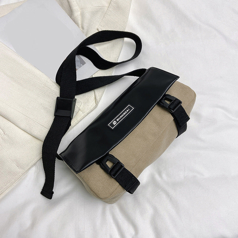 Retro Canvas Crossbody Bag Single Shoulder Bag Casual Messenger Bag For Daily Use