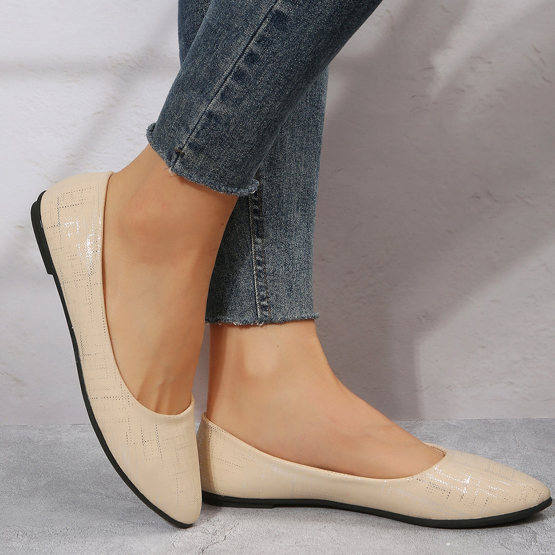 Pointed Toe Ballet Flats Casual Soft Slip On Classic Shoes