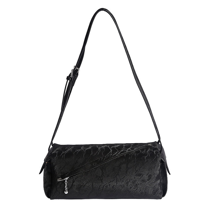 Trendy Vegan Cylinder Shoulder Bag - Classic PU Leather Crossbody Bag & Purse for Women
