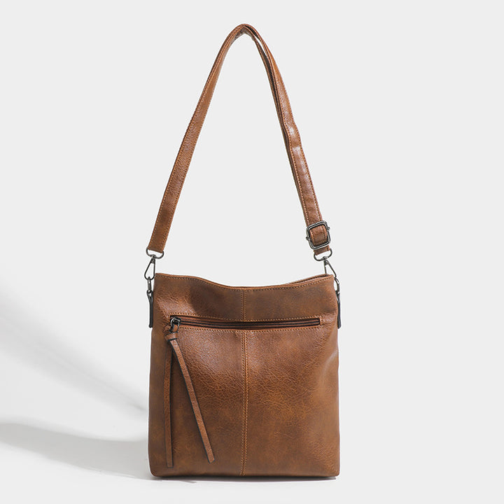 Vintage Shoulder Square Bag Tassel Decor Crossbody Purses Casual Zipper Chest Bag