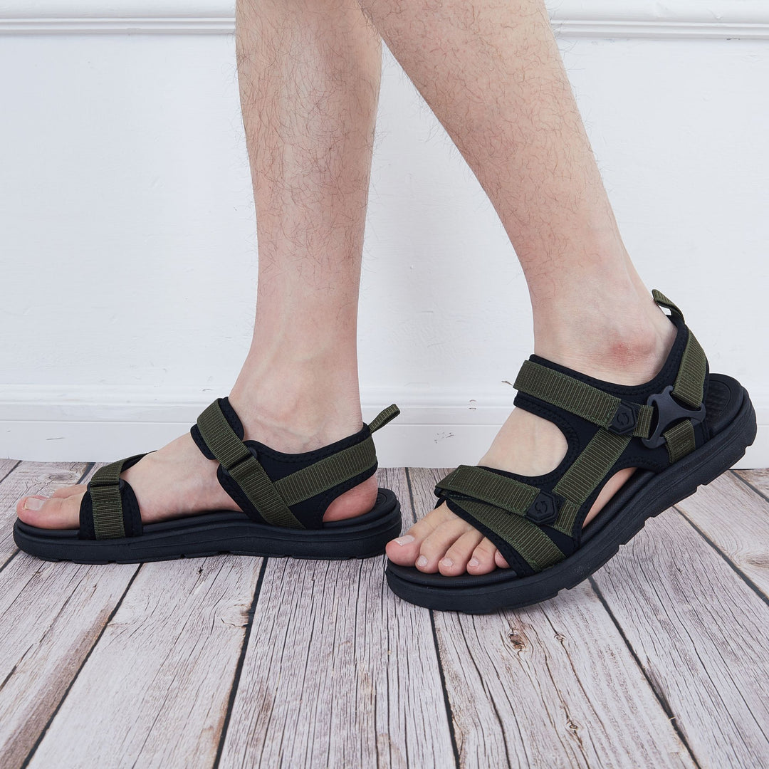 Men's Summer Sports Sandals Velcro Straps Beach Shoes