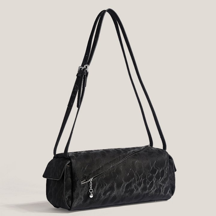 Trendy Vegan Cylinder Shoulder Bag - Classic PU Leather Crossbody Bag & Purse for Women
