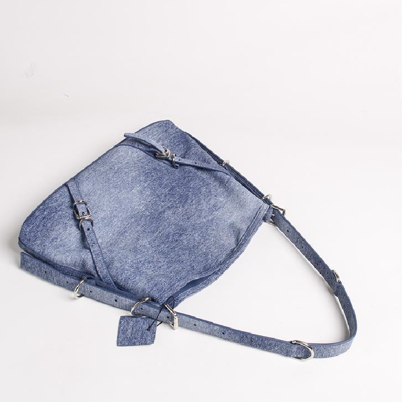Vintage Large Capacity Washed Denim Shoulder Bag Casual Hobo Bag Retro Tote Bag