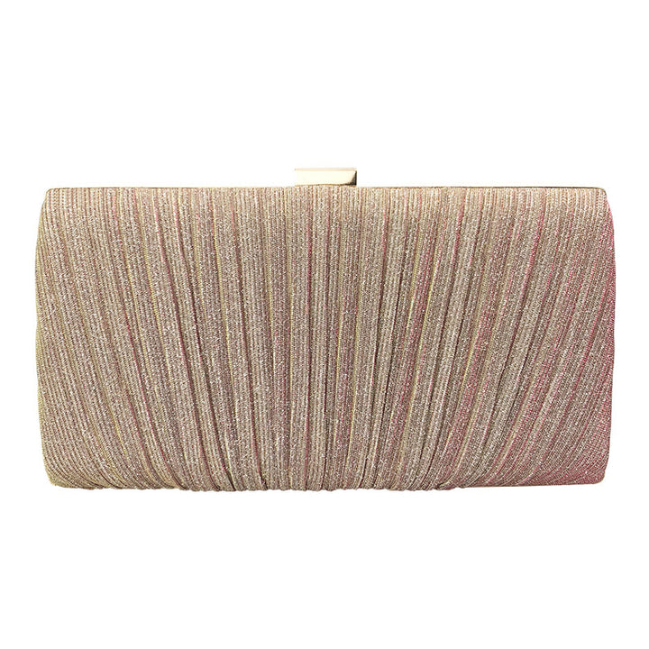 Glitter Ruched Evening Bag Textured Fabric Formal Banquet Handbag For Wedding Party Prom