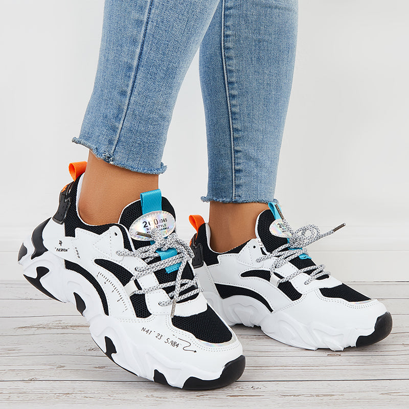 Women Platform Chunky Sneakers Casual Jogging Walking Shoes