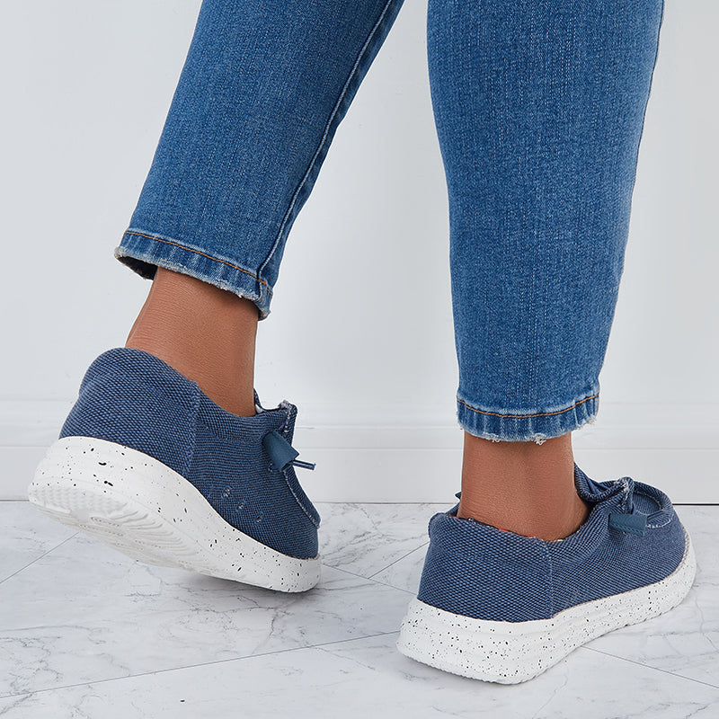 Round Toe Lightweight Flats Slip on Sneakers Walking Shoes