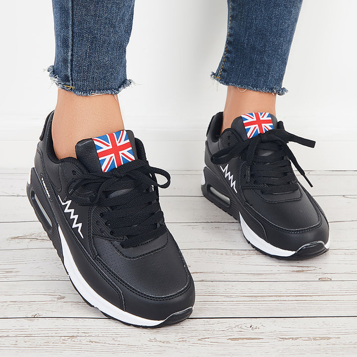 Women Air Cushion Sneakers Lace Up Chunky Walking Shoes