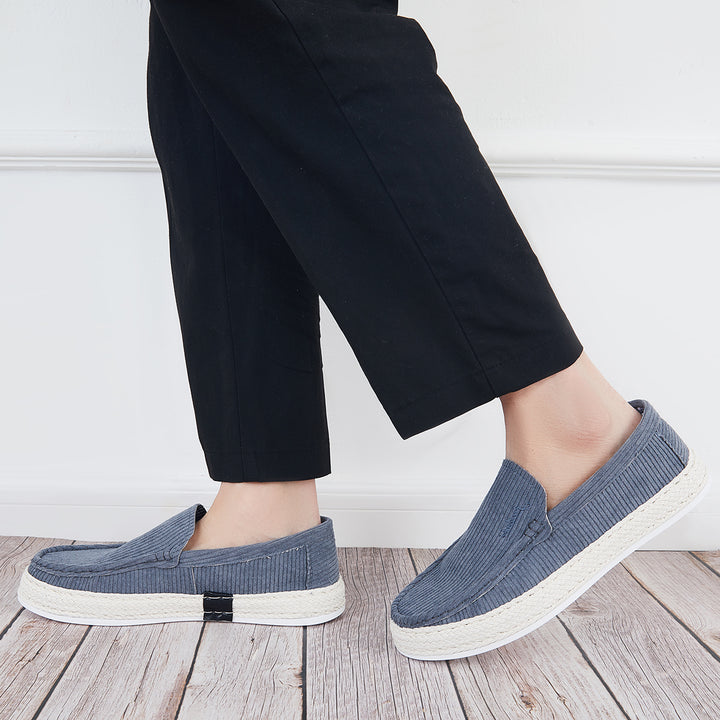 Unisex Slip on Platform Loafers Low Top Sneaker Walking Shoes