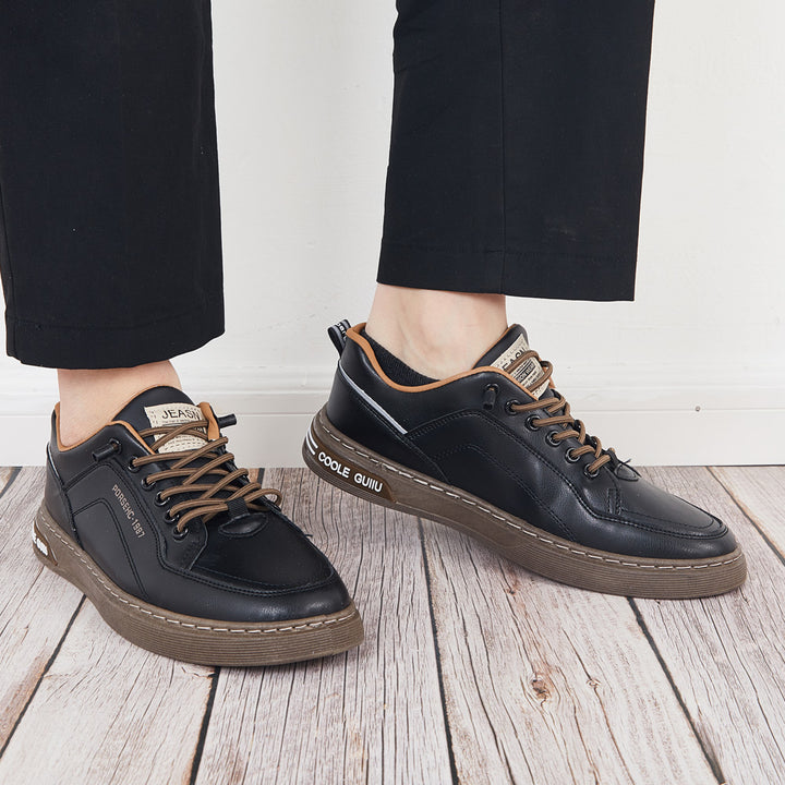 Men's Lace Up Platform Sneakers Casual Walking Shoes