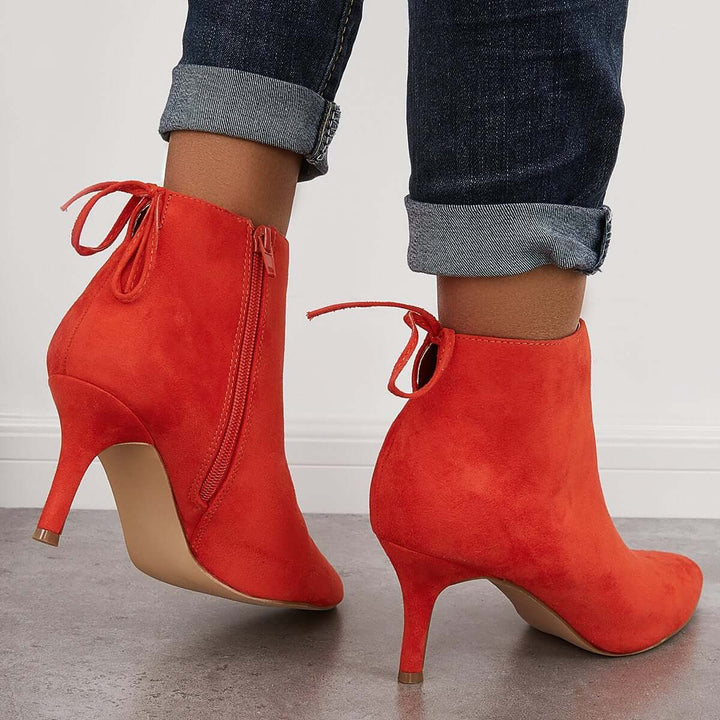 Pointed Toe Stiletto Ankle Boots High Heel Dress Booties
