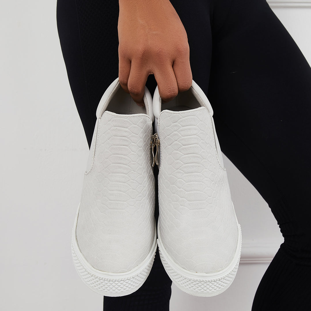 Casual Slip on Platform Wedge Sneakers Hidden Wedge Booties