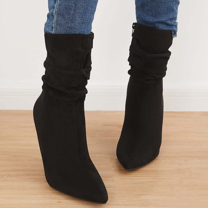 Pointed Toe Stiletto Short Boots High Heel Ankle Sock Booties
