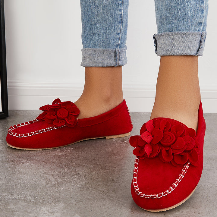 Casual Slip on Loafers Round Toe Flats Low Top Walking Shoes