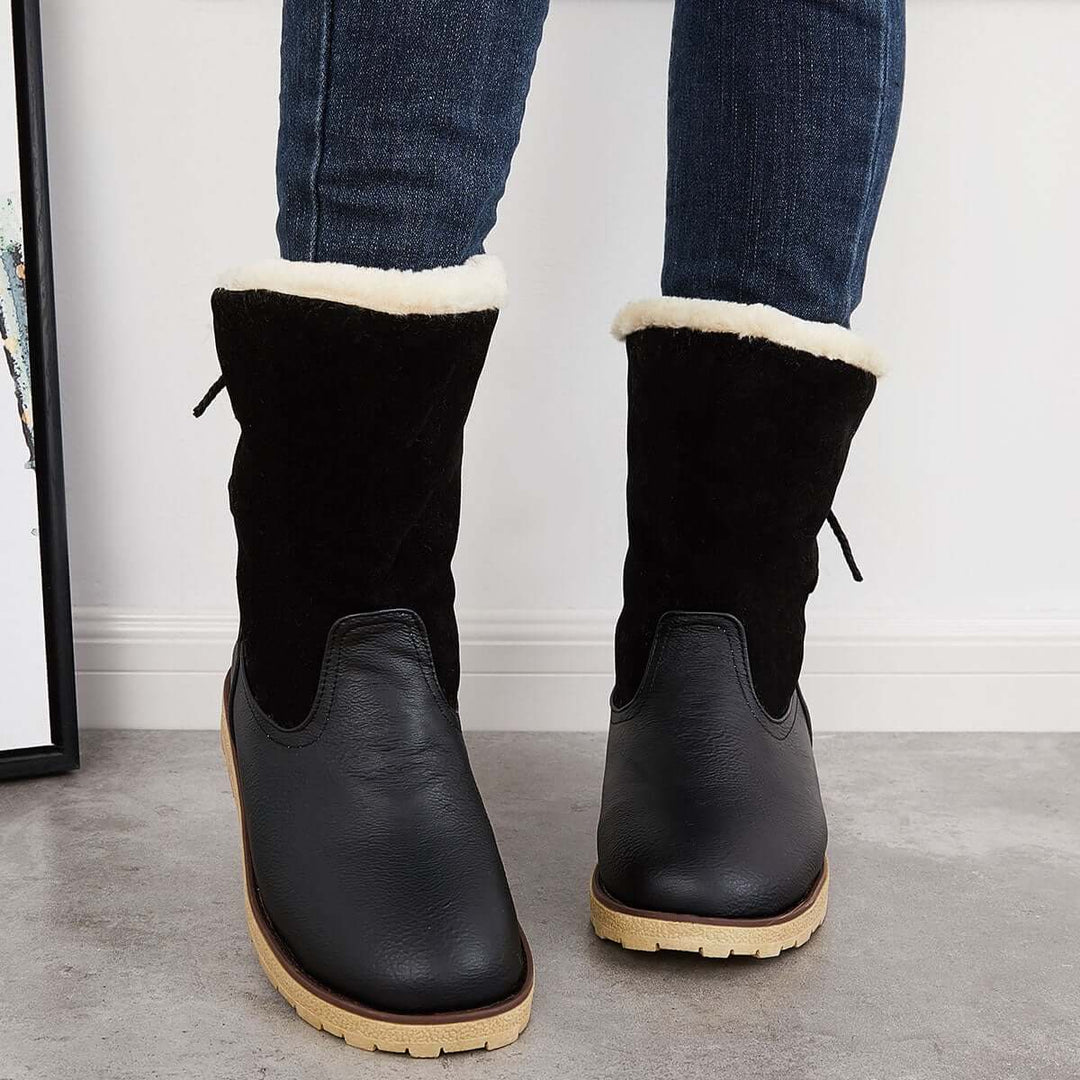 Non Slip Waterproof Snow Anke Boots Warm Fur Lined Booties
