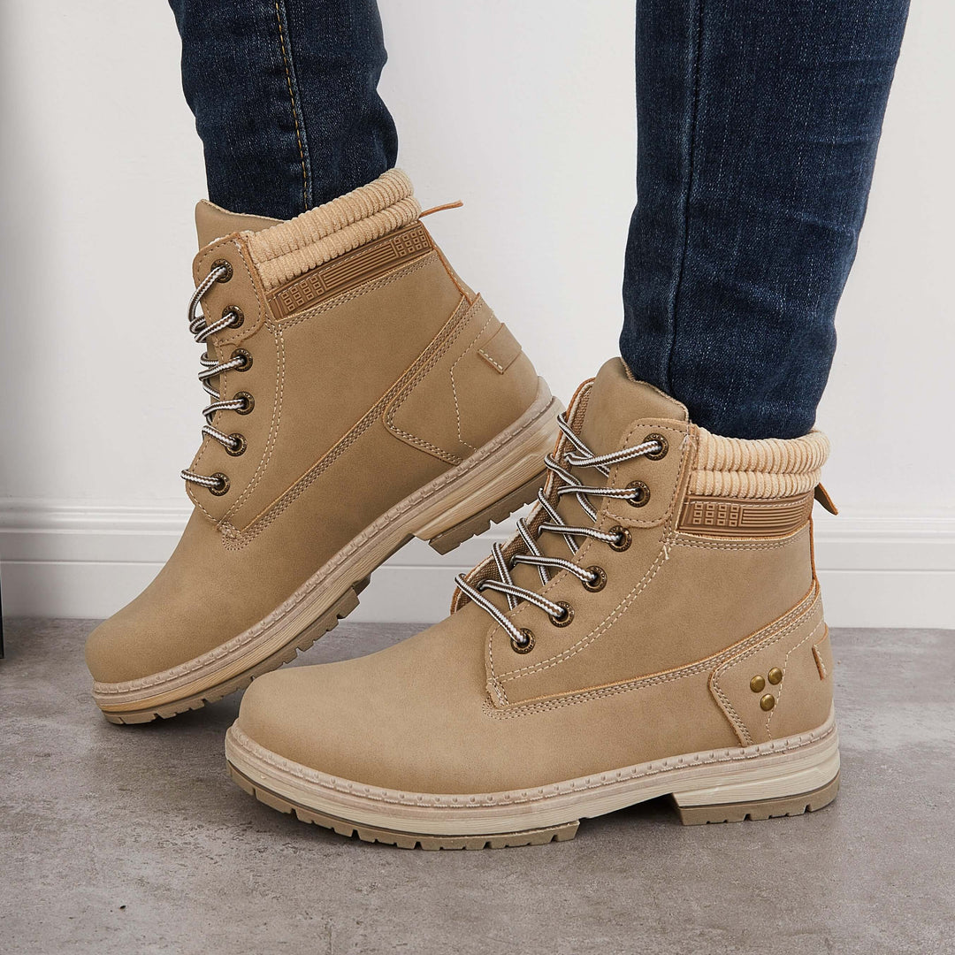 PMUYBHF Non Slip Casual Boot Waterproof Ankle Boots