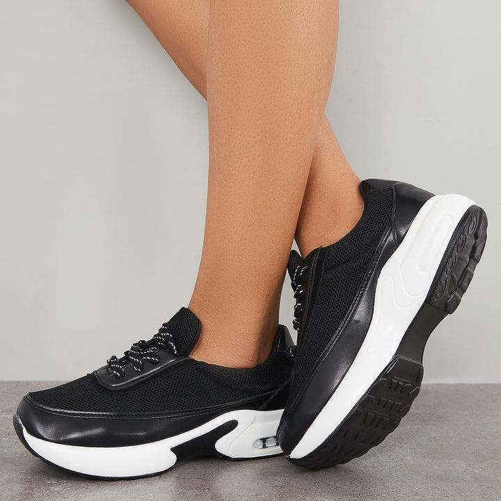 Lightweight Air Cushion Running Shoes Lace Up Sneakers