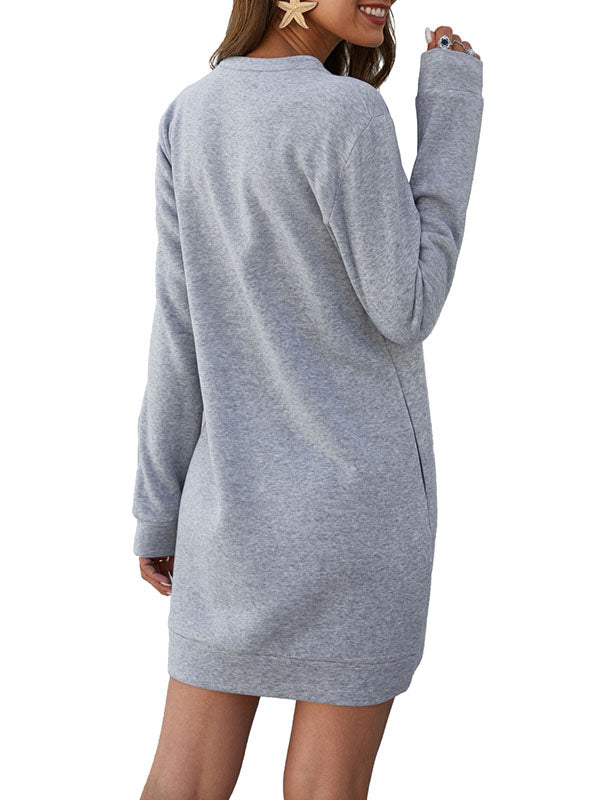 Womens Long Sleeve Sweatshirt Casual Pullover Tops Loose Fit Crewneck Sweatshirts