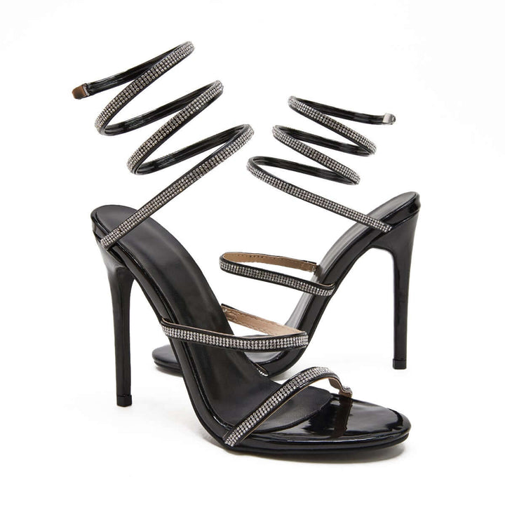 Open Toe Stiletto High Heels Ankle Strappy Dress Sandals