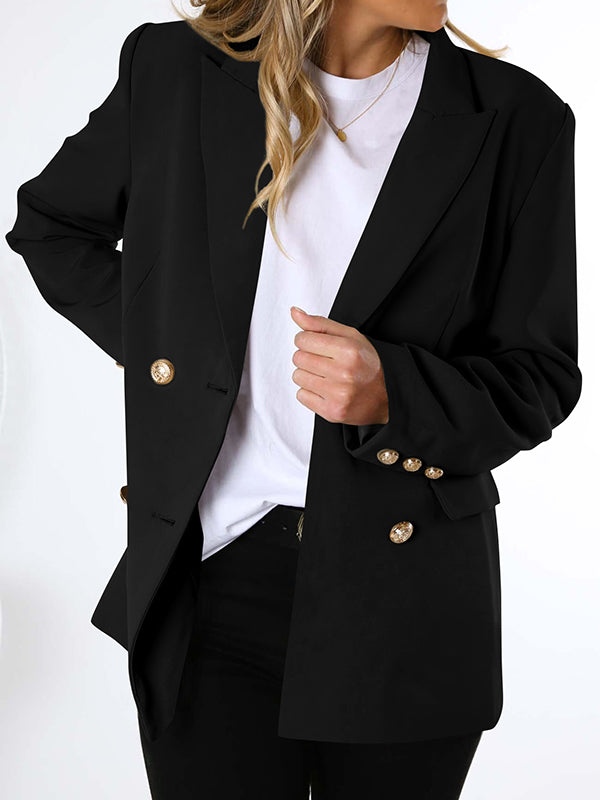Women Casual Blazer Jacket Long Sleeve Blazer Work Office Lapel Open Front Jacket