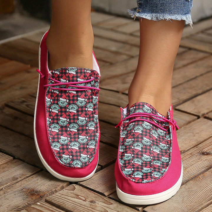 Lightweight Slip on Walking Shoes Flat Knit Sneakers