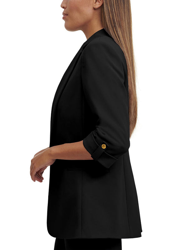 Women Casual Blazers Long Sleeve Open Front Lapel Collar Work Office Blazer Jackets