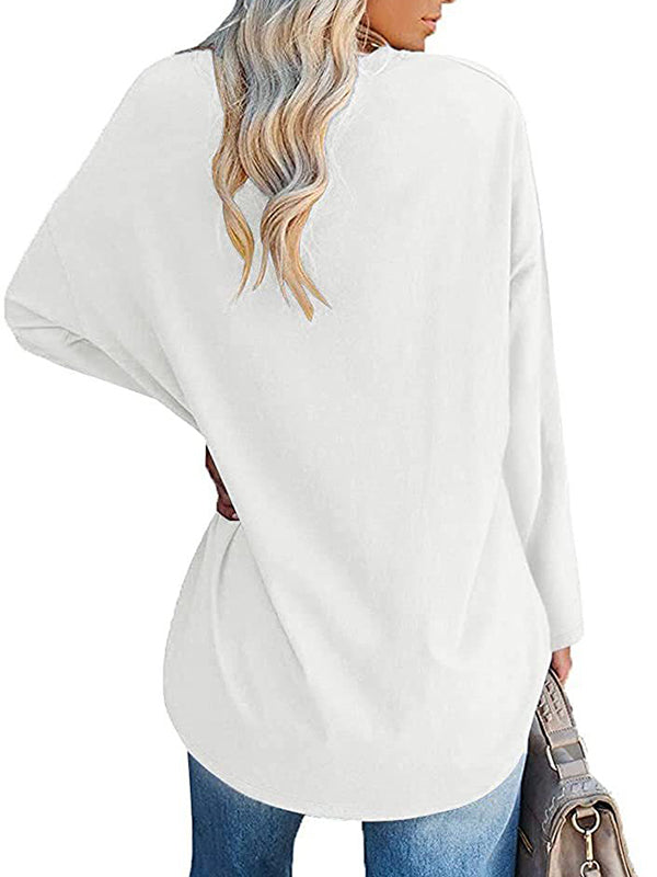 Women Casual Crewneck Long Sleeve Pullover Loose Sweatshirts Tops