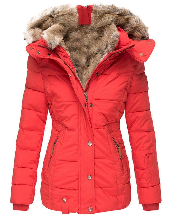 Women's Winter Overcoat Windproof Coat Hooded Faux Fur Lined Down Jacket & Coat