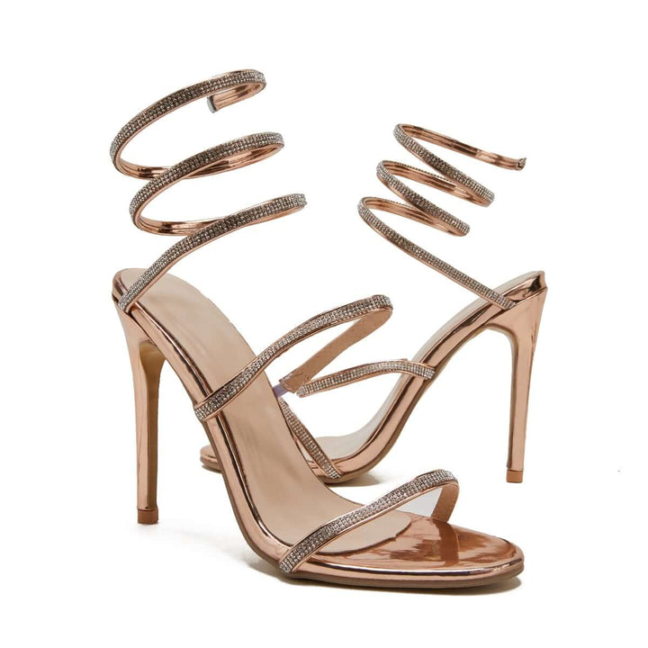 Open Toe Stiletto High Heels Ankle Strappy Dress Sandals