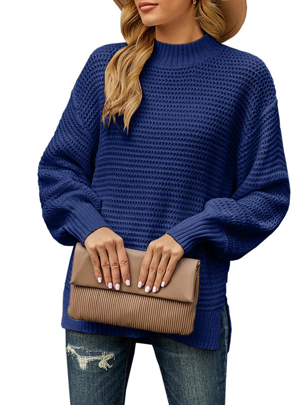 Women Long Sleeve Turtleneck Sweater Casual Pullover Slouchy Knit Jumper Tops