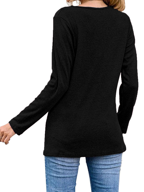 Women Long Sleeve Sweatshirt Casual Loose Fit Pullover Half Zip Tops
