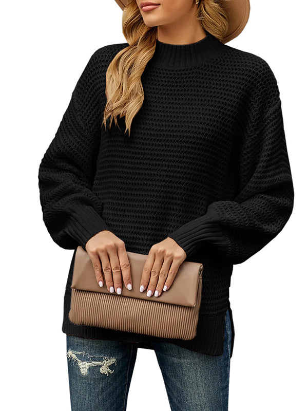 Women Long Sleeve Turtleneck Sweater Casual Pullover Slouchy Knit Jumper Tops