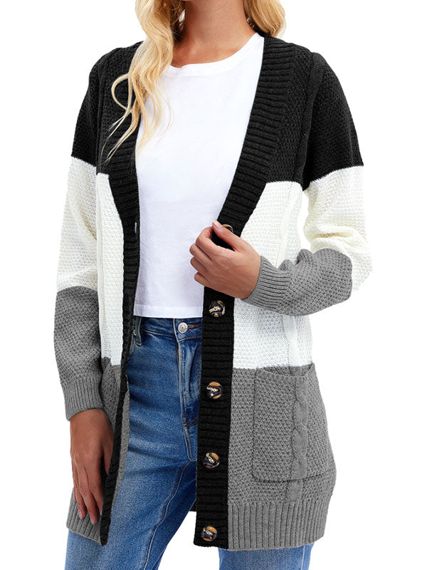 Women Long Open Front Cardigans Cable Knit Sweaters Cardigans Coats Outerwear