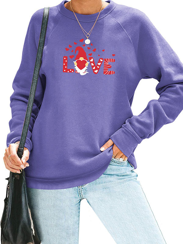 Womens Casual Long Sleeve Sweatshirt Crew Neck Cute Pullover Relaxed Fit Tops