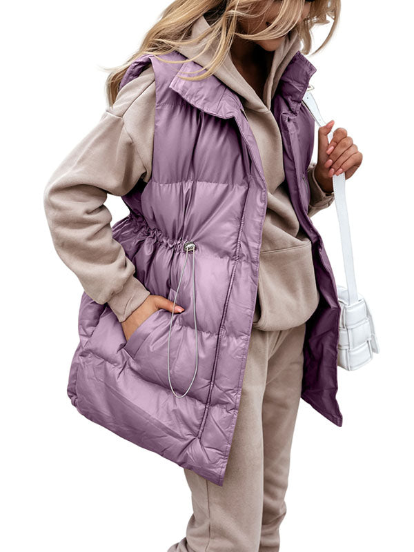 Women's Sleeveless Puffer Vest Padded Coat Winter Outerwear