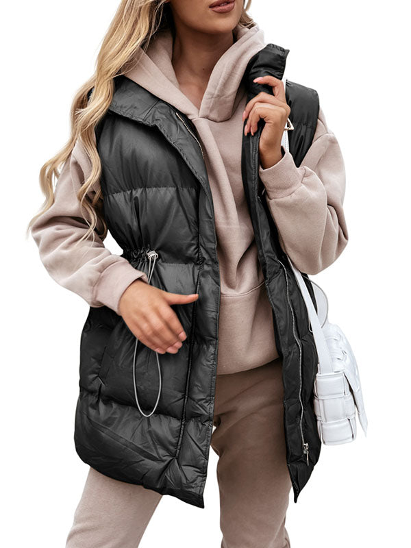 Women's Sleeveless Puffer Vest Padded Coat Winter Outerwear