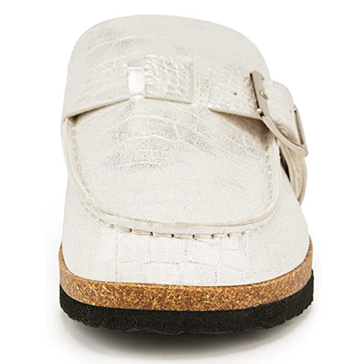 Soft Leather Backless Mules Cork Footbed Slide Shoes