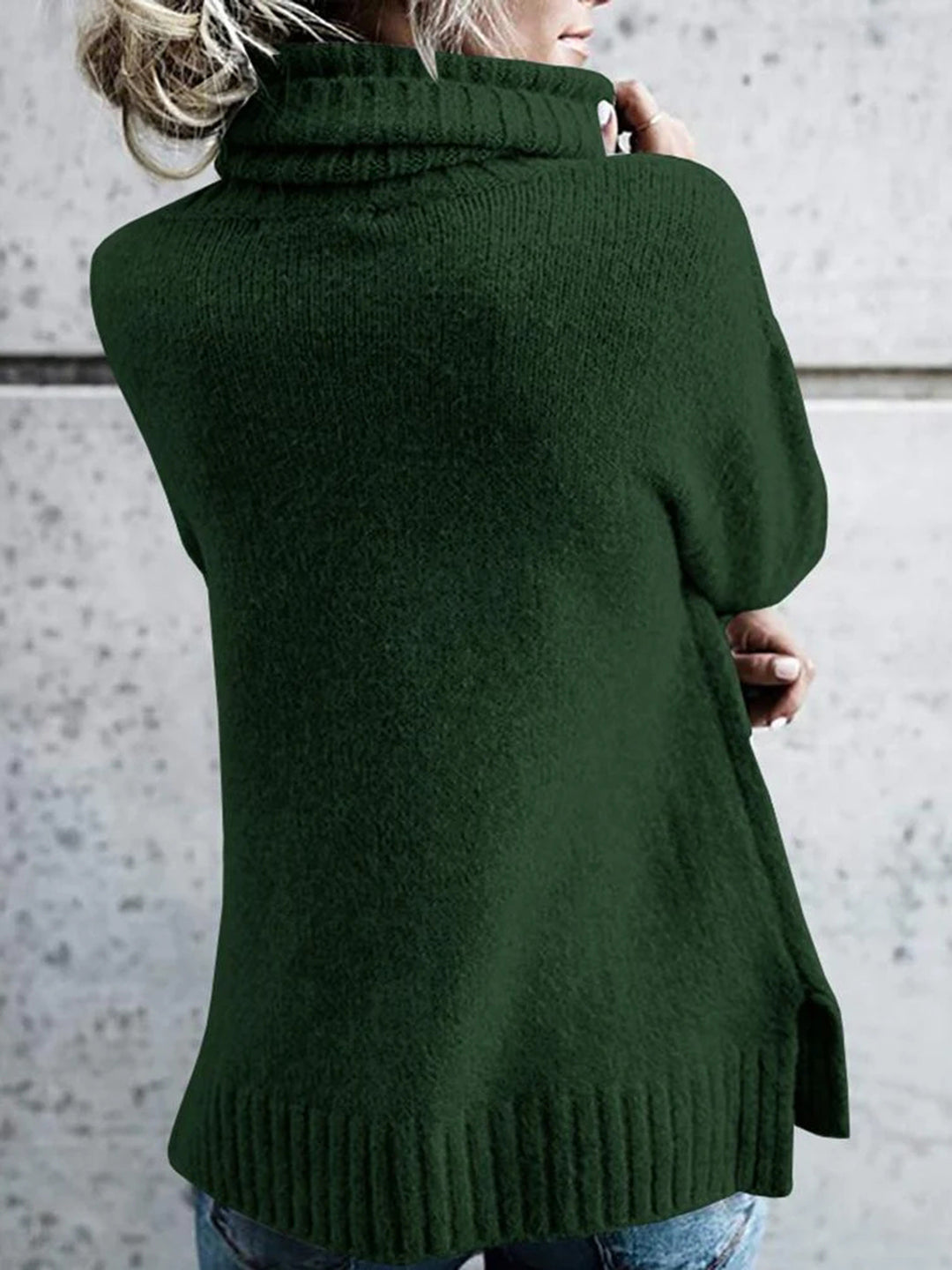 Women's Winter Sweater Fashion Oversized Turtleneck Pullover Cable Knit Long Sleeve Knitwear