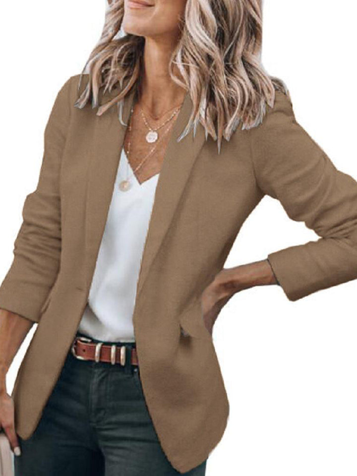 Women's Office Business Blazers Formal Long Sleeve Lapel Pockets Work Office Jackets Blazer