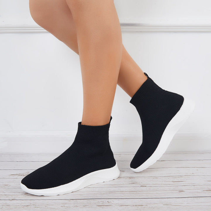 High Top Sock Sneakers Knit Lightweight Jogging Walking Shoes
