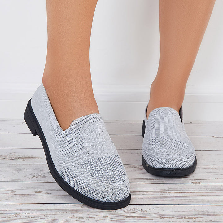 Casual Mesh Knit Loafers Slip on Comfy Walking Shoes