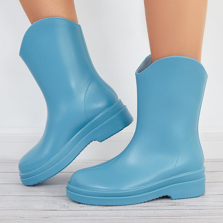 Mid Calf Rain Boots Waterproof Garden Outdoor Work Shoes
