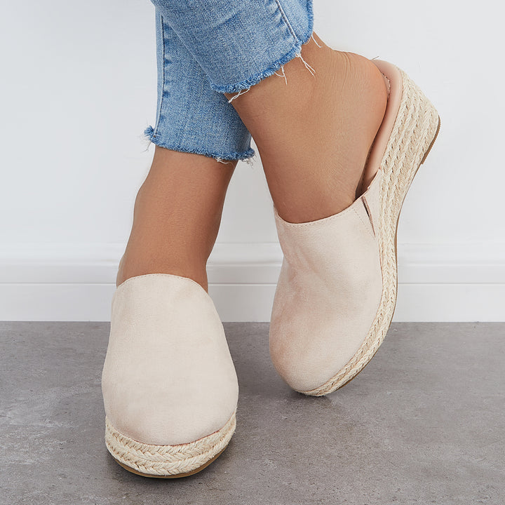 Women Slip-On Mule Clogs Comfy Wedge Sandals