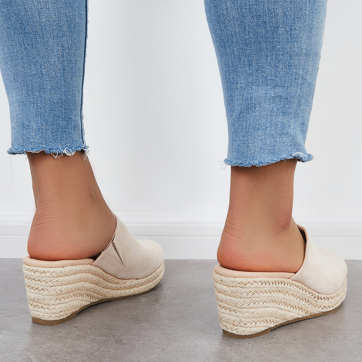 Women Slip-On Mule Clogs Comfy Wedge Sandals