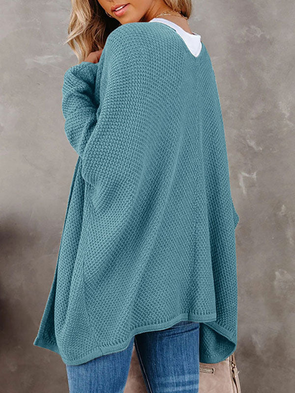 Women's Batwing Knit Cardigans Open Front Sweaters Loose Fit Knitwear