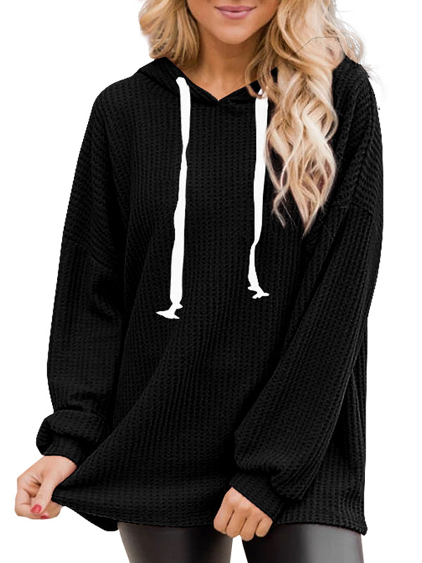 Women Tunics Tops Shirts Long Sleeve Hoodie Loose Fitting Pullover Blouses