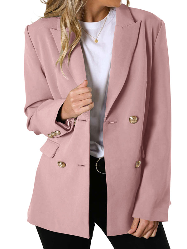 Women Casual Blazer Jacket Long Sleeve Blazer Work Office Lapel Open Front Jacket