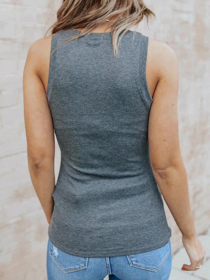 Women's Crewneck Tank Tops Summer Sleeveless Fitted Shirts